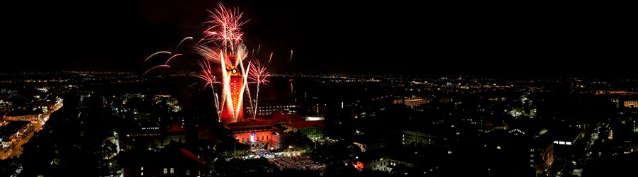 The University of Texas at Austin commencement fireworks