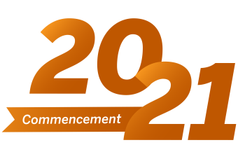 2021 Commencement Logo in Burnt Orange