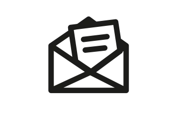 Icon of envelope with note sticking out