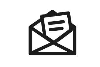 Icon of envelope with note sticking out